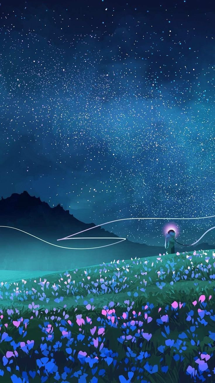 Anime Starry Night Wallpaper Download | MobCup