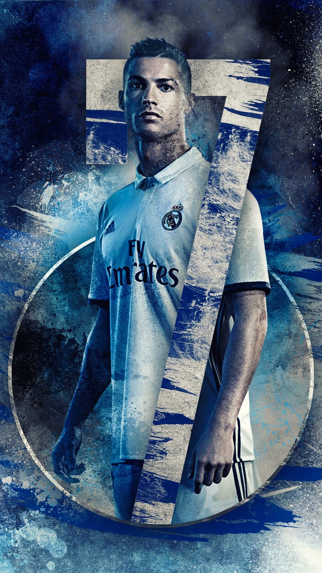 Download Cristiano Ronaldo Cool White Real Madrid Uniform Wallpaper   Wallpaperscom