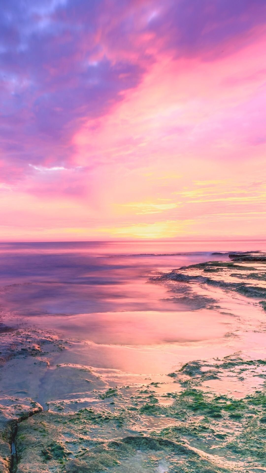 Aesthetic Sunset Pink Beach  Largest Portal Beach Aesthetic Tumblr HD  phone wallpaper  Pxfuel