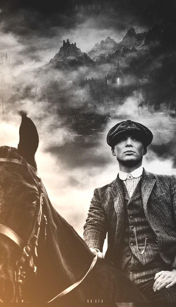 Thomas shelby and black horse Wallpaper Download | MobCup