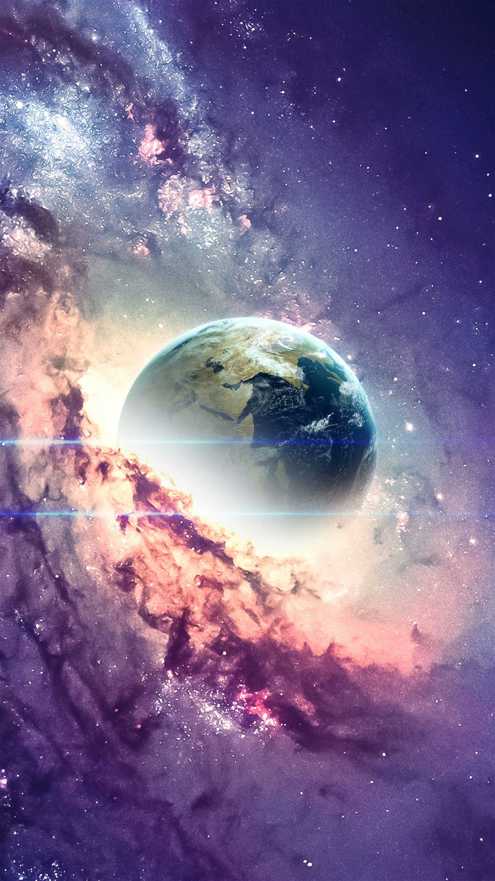 Planet Earth Wallpaper 4K Night view Illuminated 8934