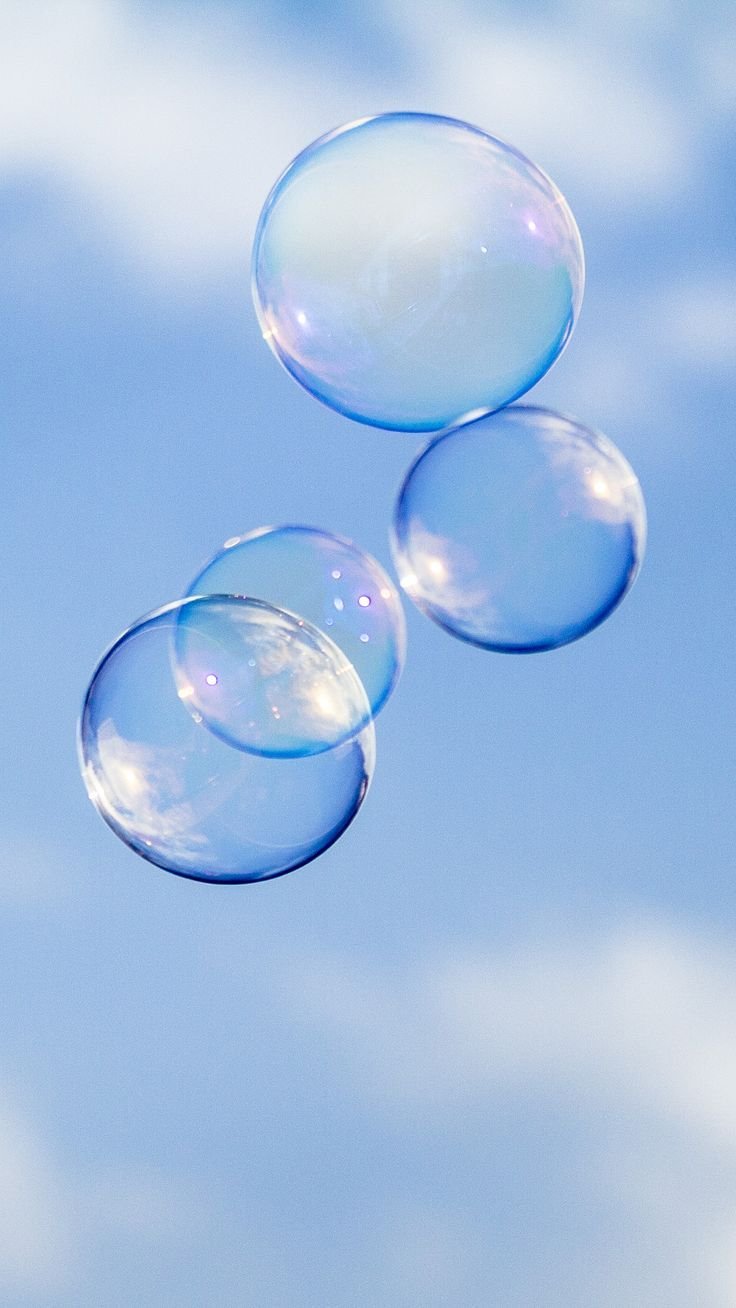 Aesthetic Blue Bubbles Wallpaper Download | MobCup