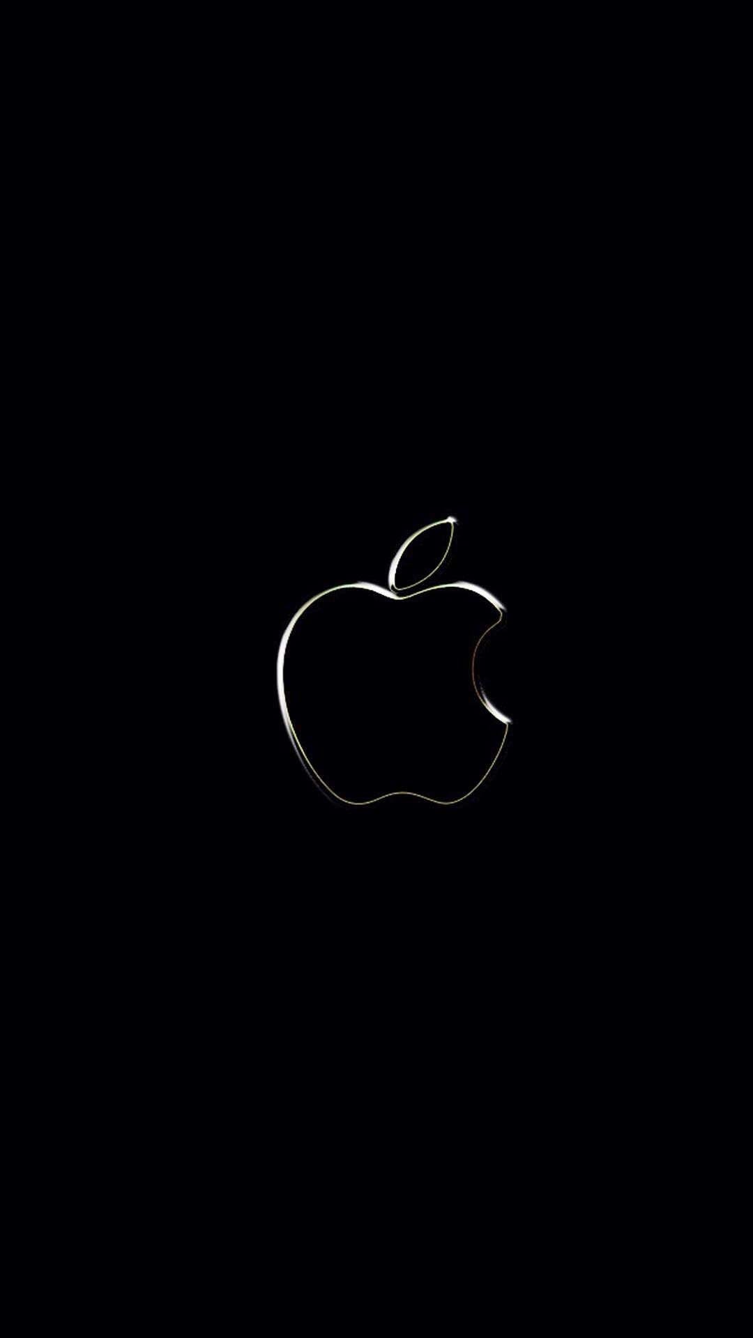 Black apple logo