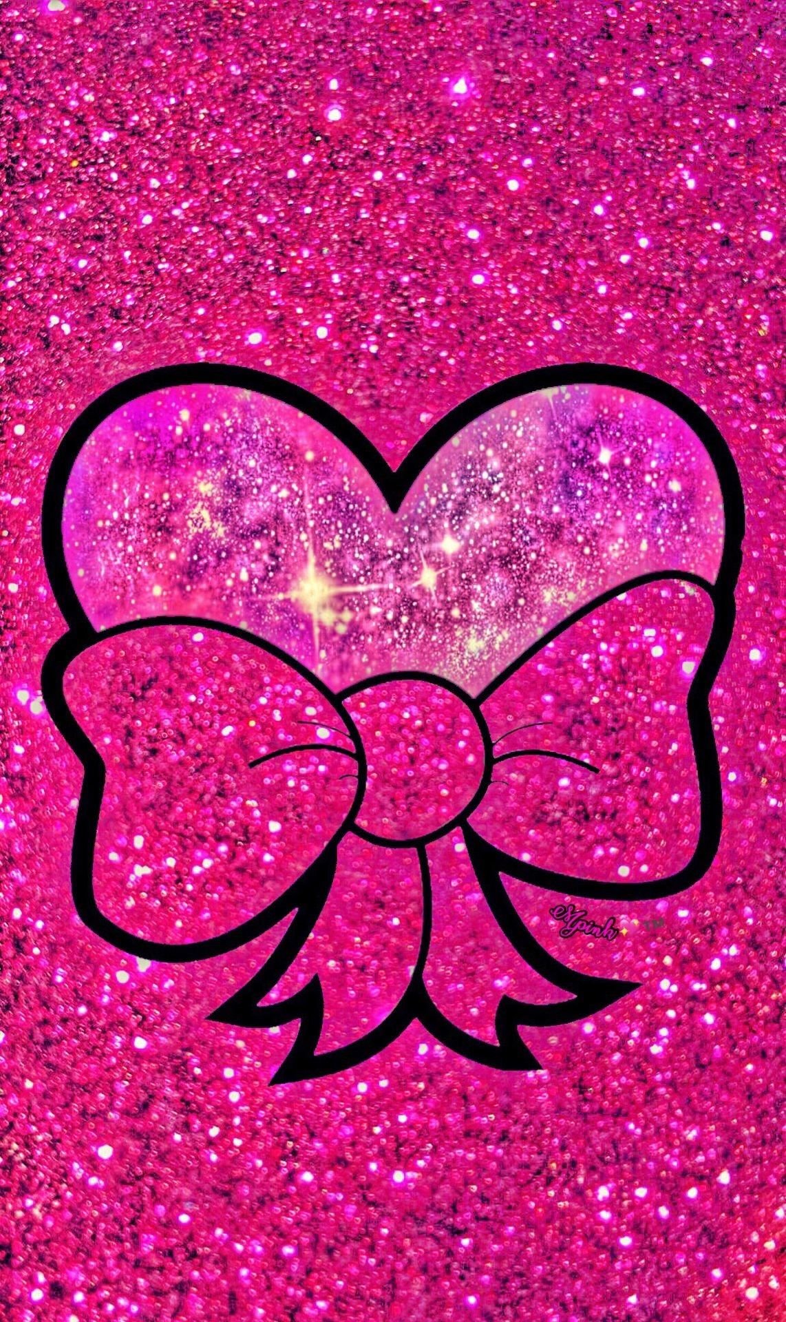 Sparkle bright background with pink heart Vector Image