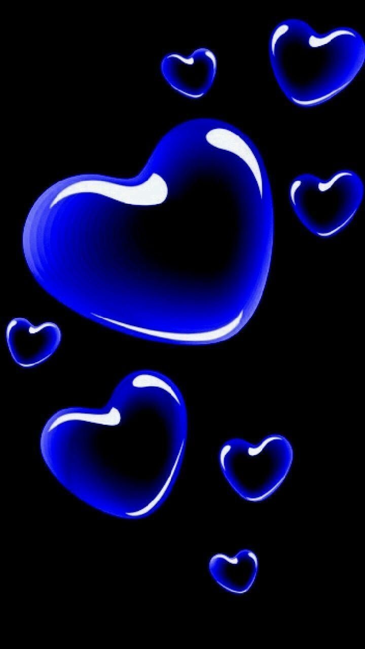 Blue Hearts  Love animation wallpaper Heart wallpaper Heart iphone  wallpaper