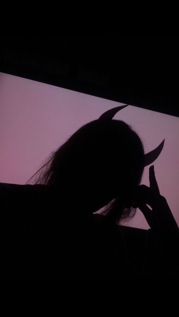 demon girl silhouette