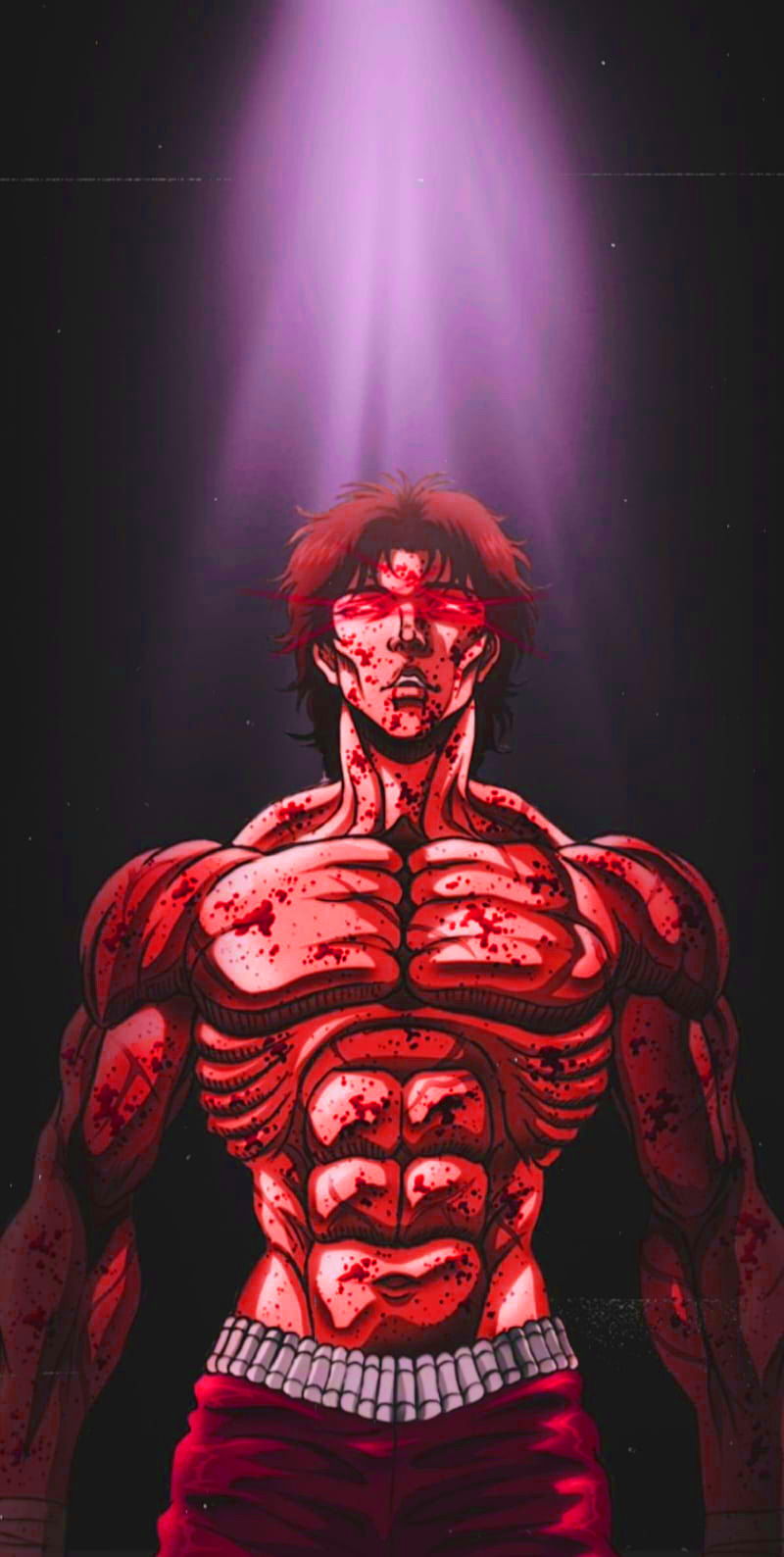 Download Red Aesthetic Baki Hanma Wallpaper