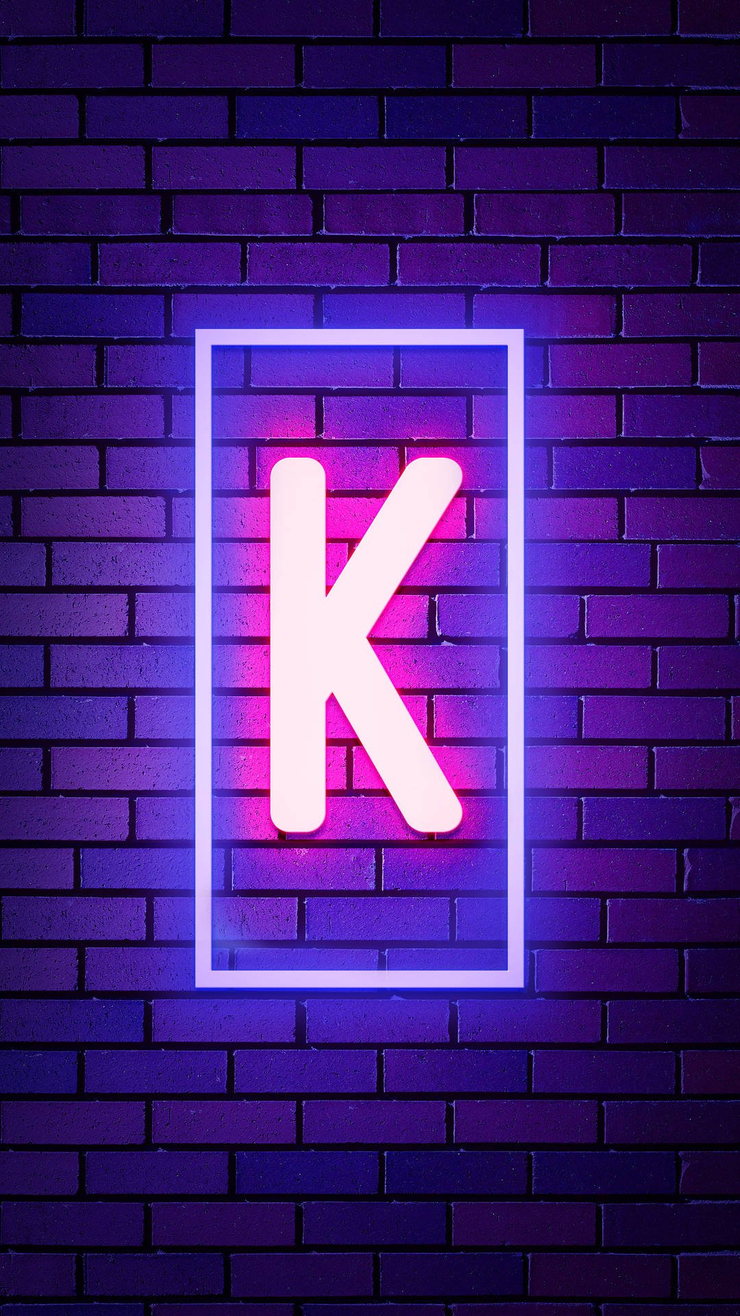letter k in blue fire