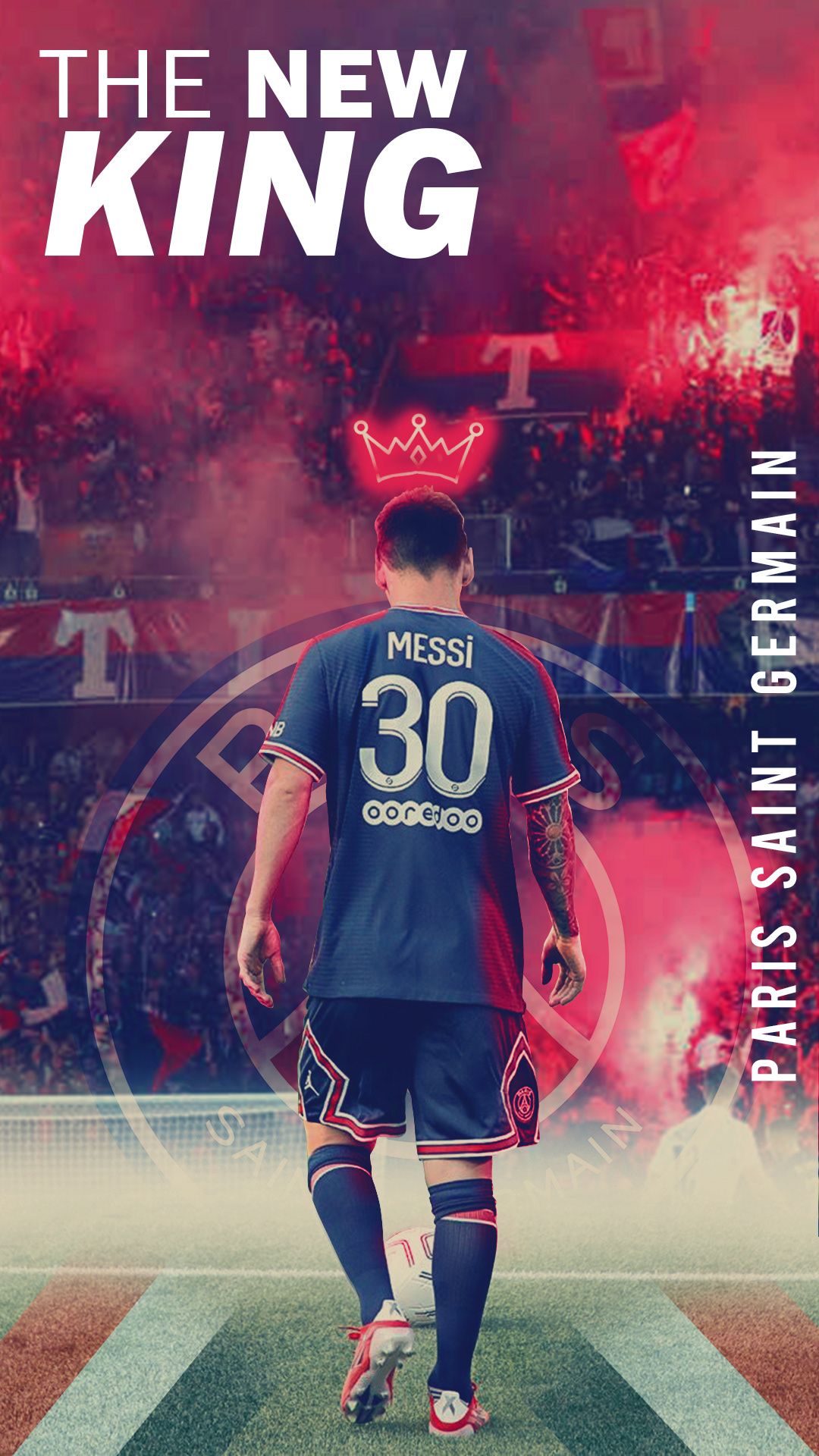 Download Lionel Messi in Paris Saint-Germain Jersey Wallpaper