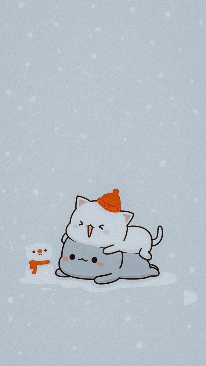 Peach And Goma Mochi Cat Posing Wallpaper Download  MobCup