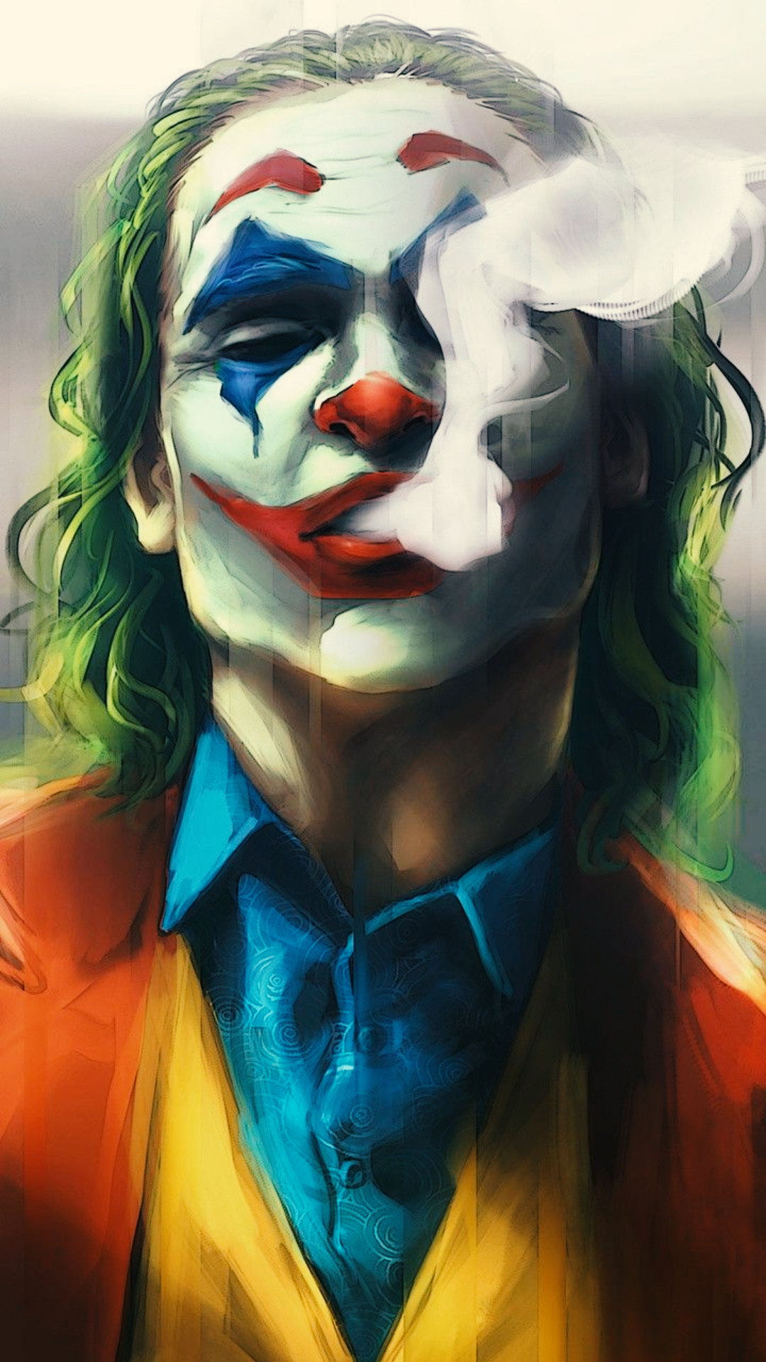 Download Abstract Half Batman Half Joker Painting Wallpaper