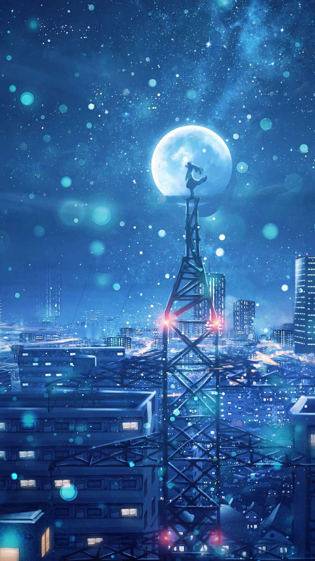 Anime night sky scenery Wallpapers Download | MobCup