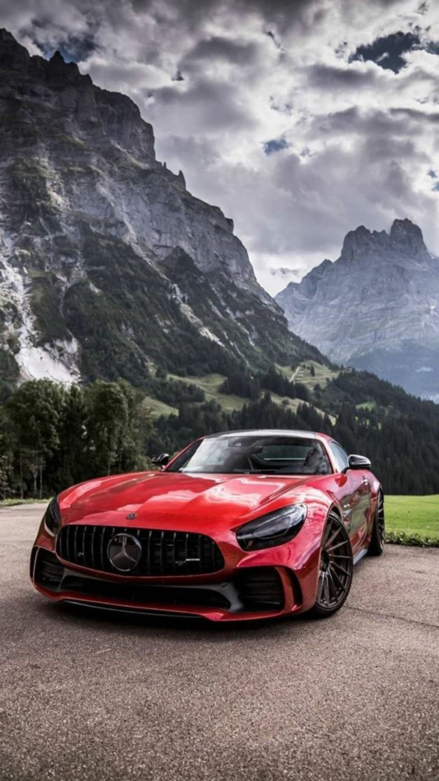 Mercedes AMG GT C Sports Car Sunset 4K Ultra HD Mobile Wallpaper