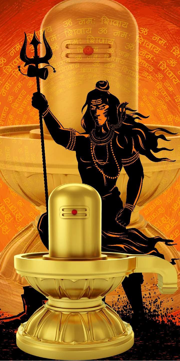 Lord Shiva - Golden Shivling Wallpaper Download | MobCup