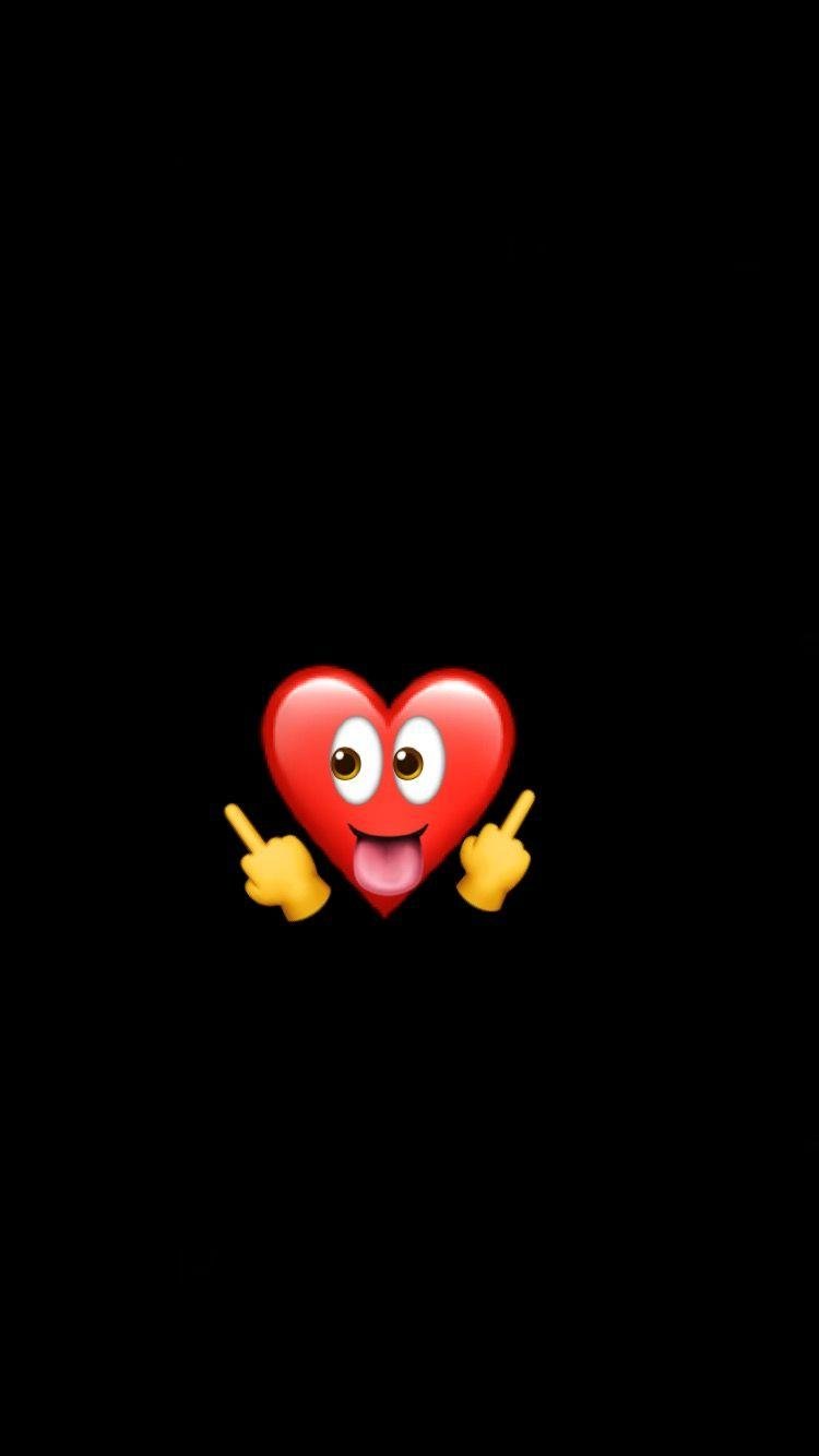 Cool red heart emoji Wallpaper Download | MobCup