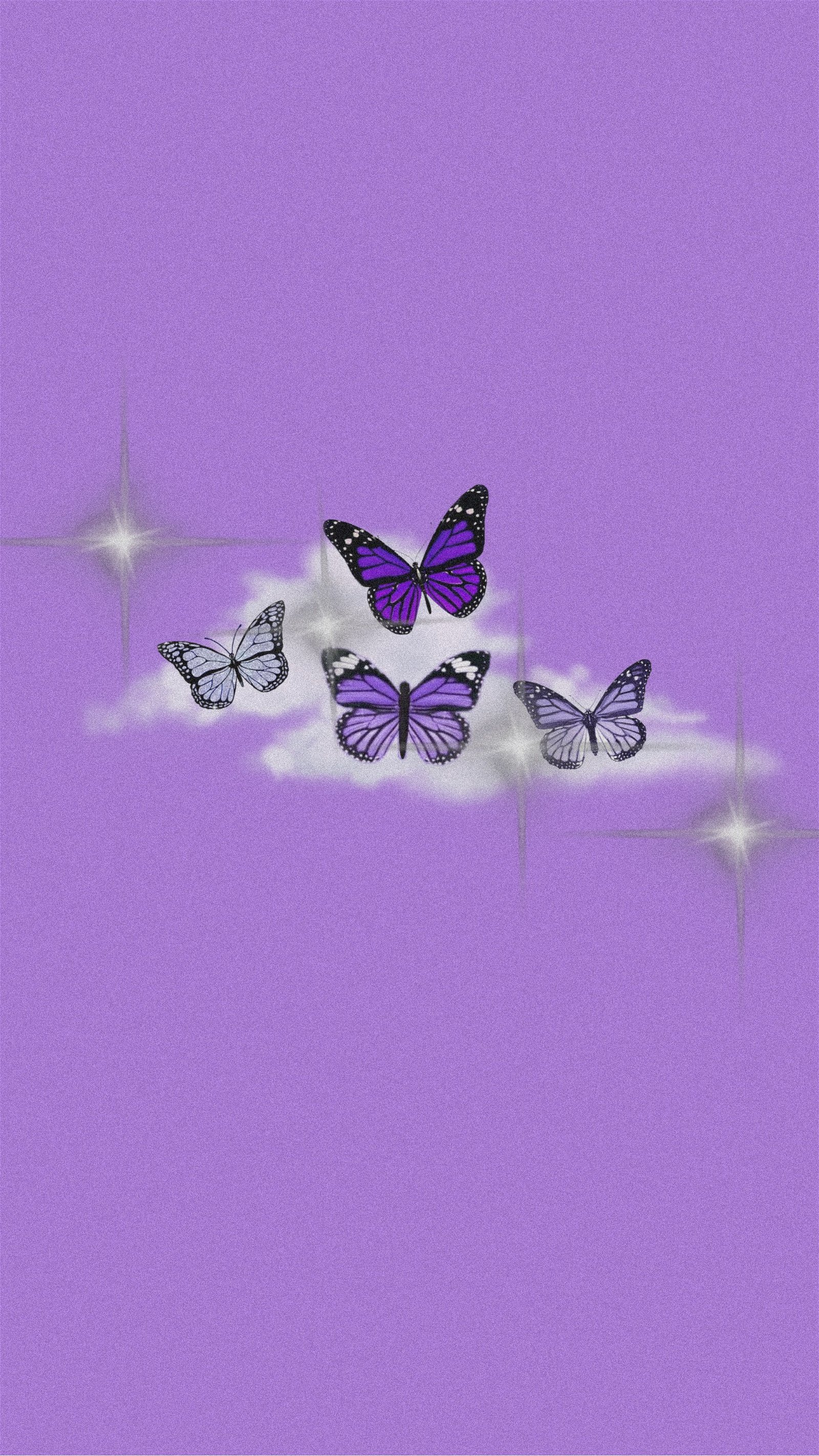 Aesthetic Cute Purple Butterfly Wallpaper Download Mobcup