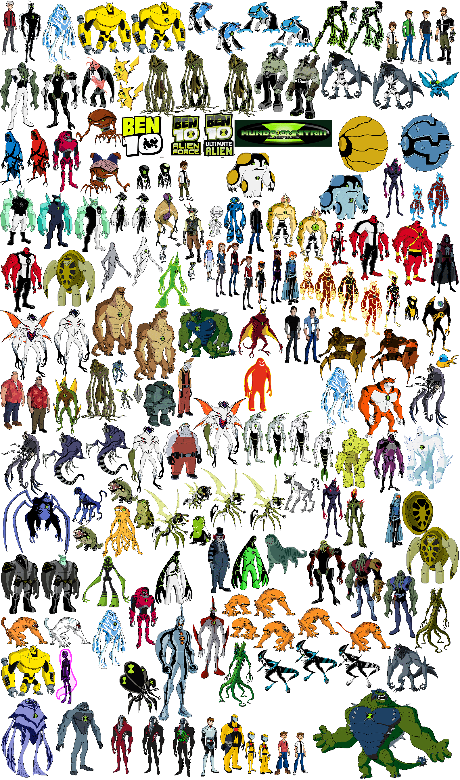 ben 10 omniverse all aliens wallpapers
