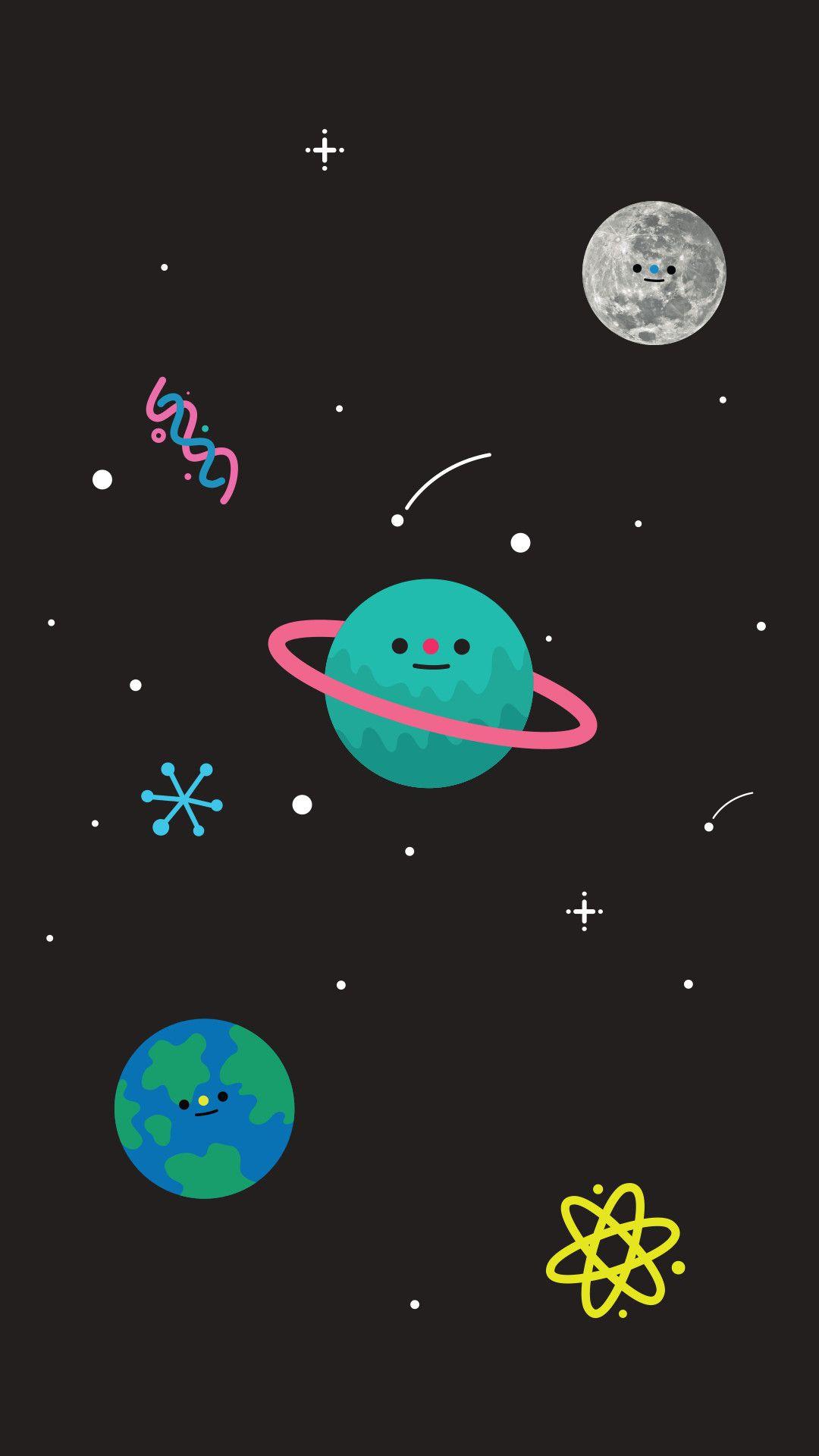 Space cartoon art