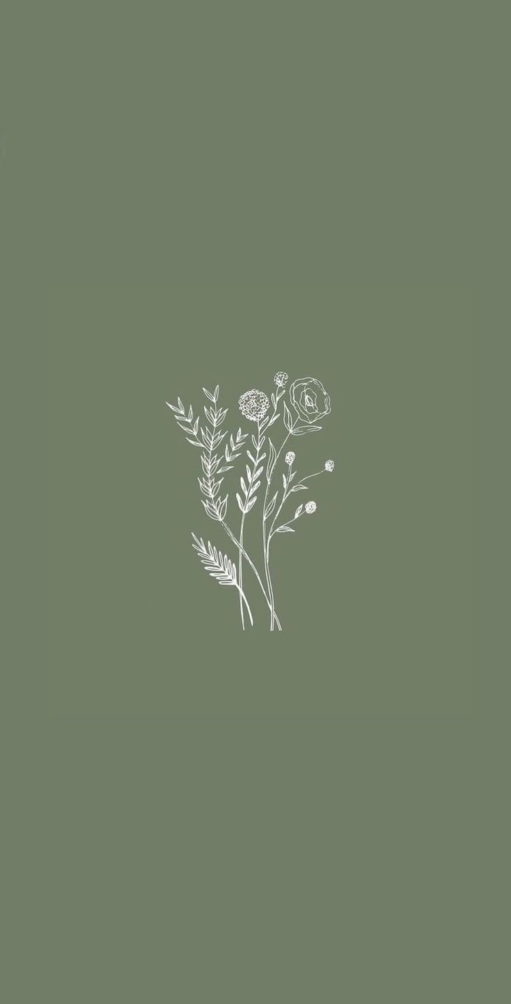 Sage Green Flower Aesthetic Wallpaper Download Mobcup