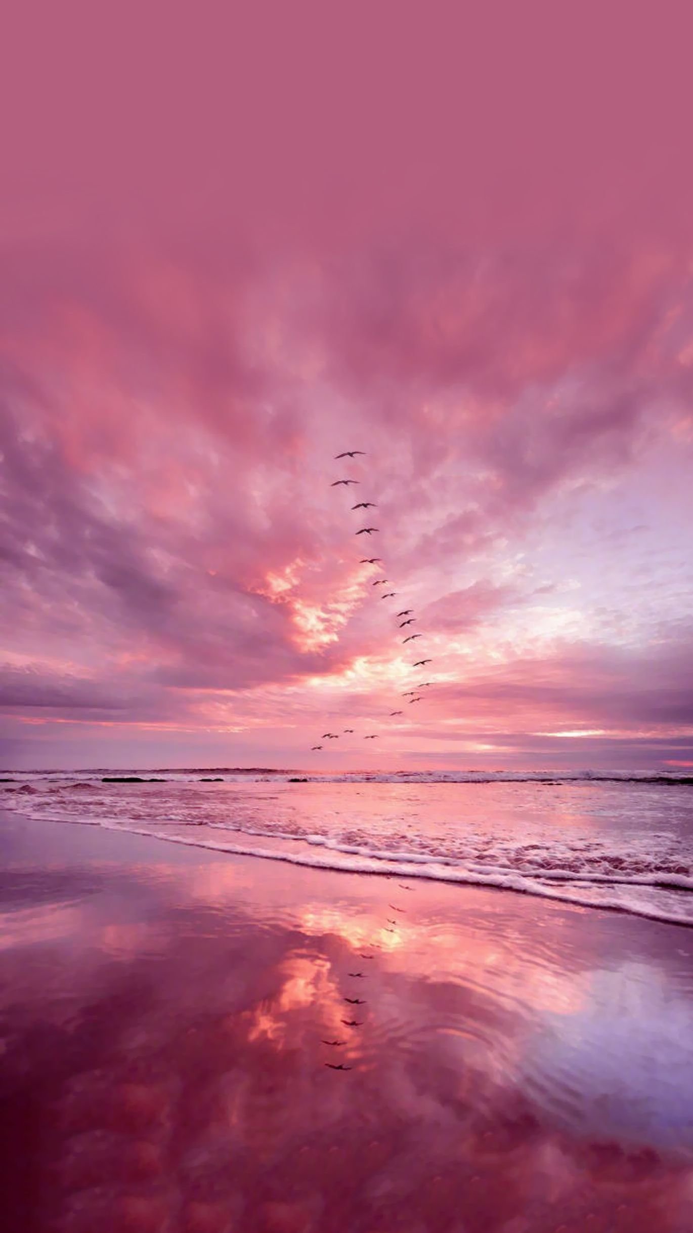 Pink sky sunset Wallpaper Download | MobCup